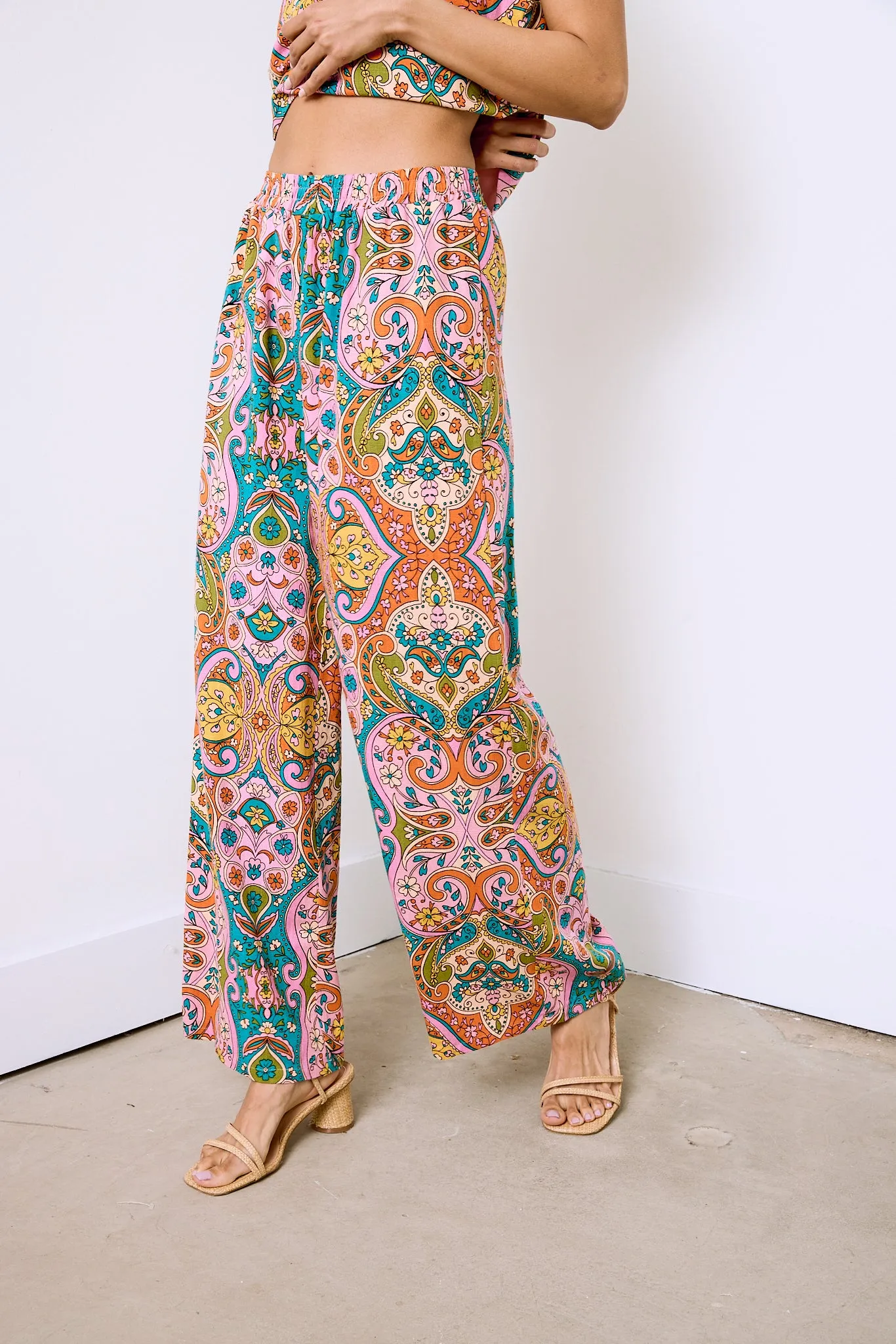 SALE - Cecilia Linen Blend Wide Leg Pants