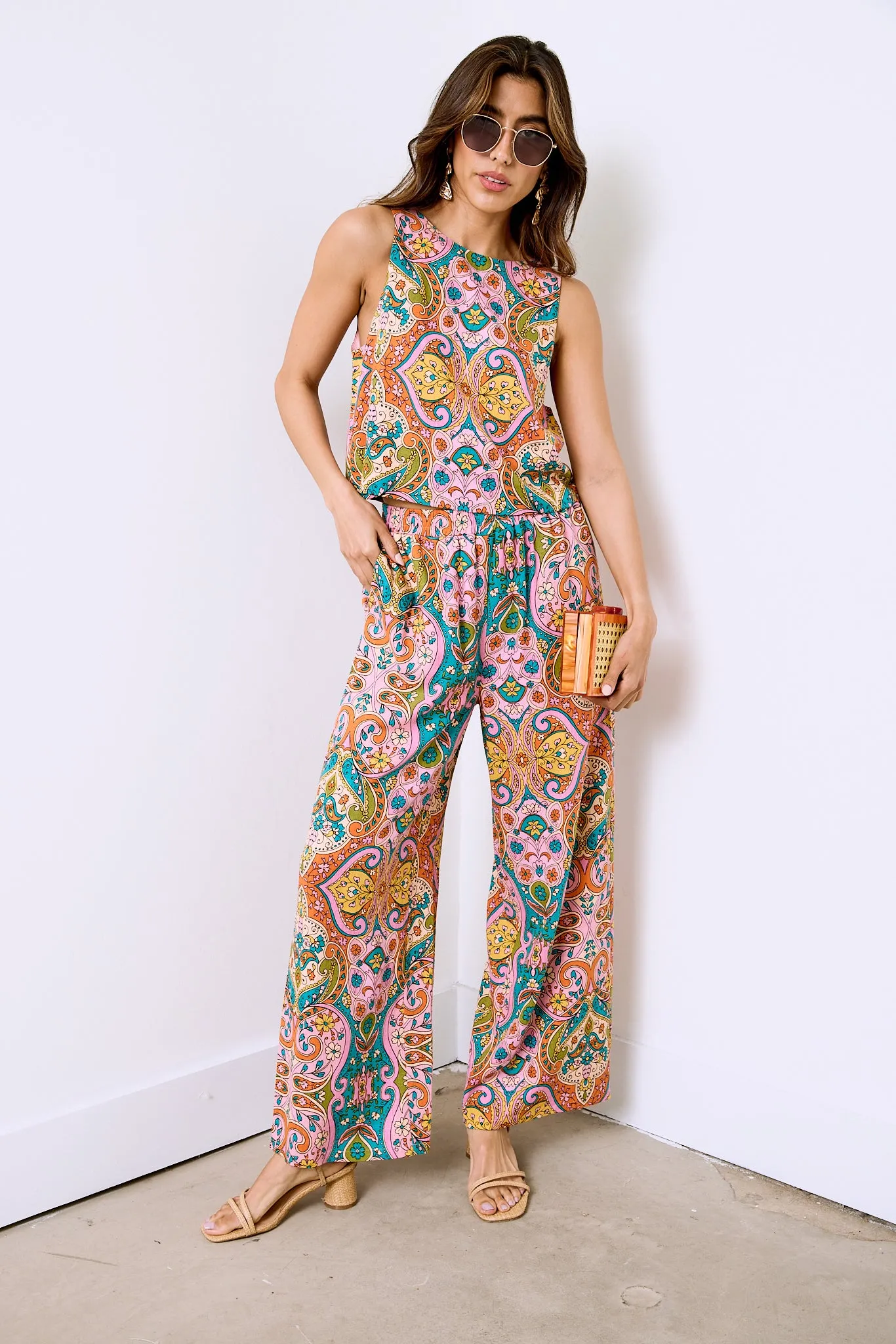 SALE - Cecilia Linen Blend Wide Leg Pants