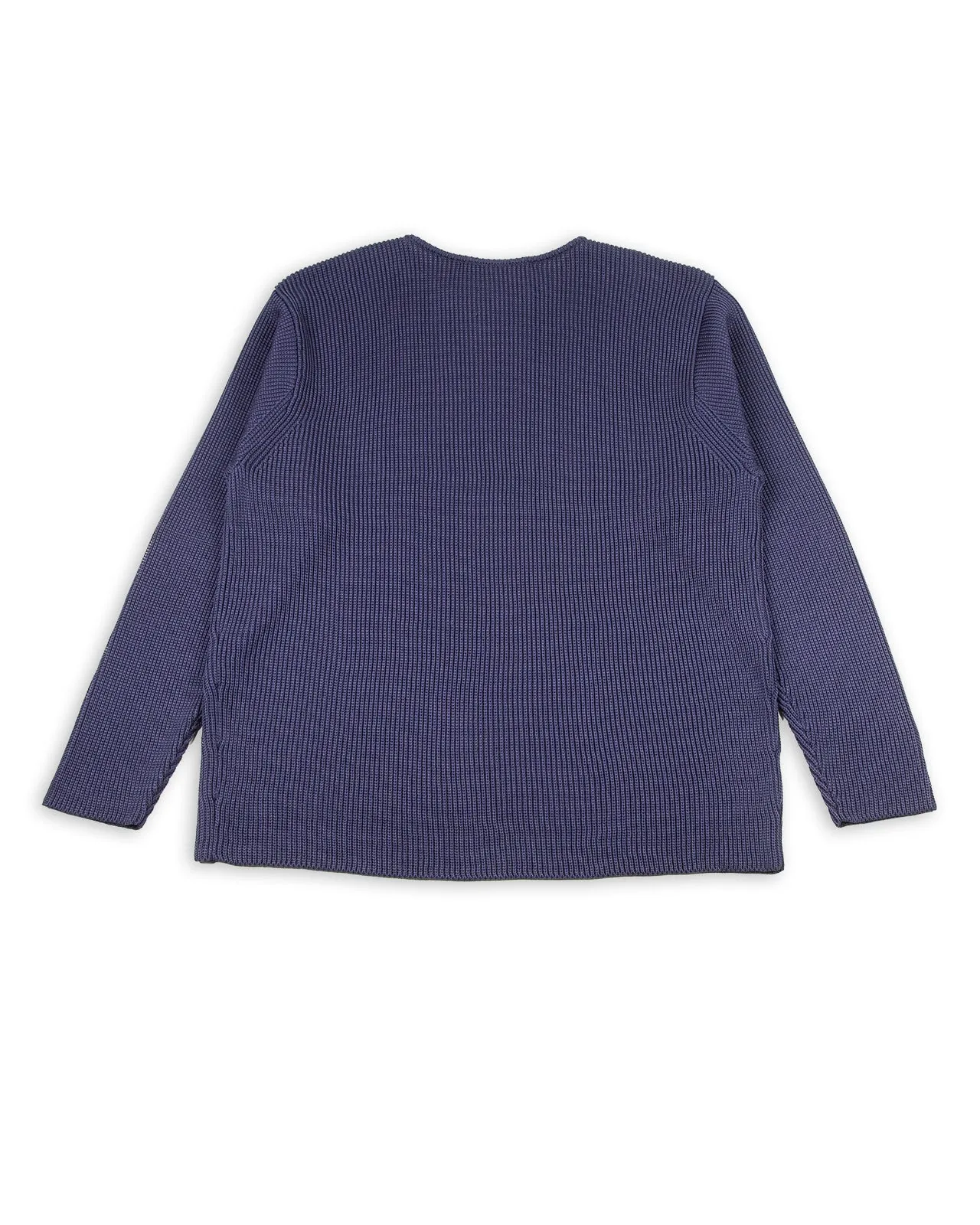 Silk Hand Knitting Heavyweight Rib Pullover - Eggplant 8