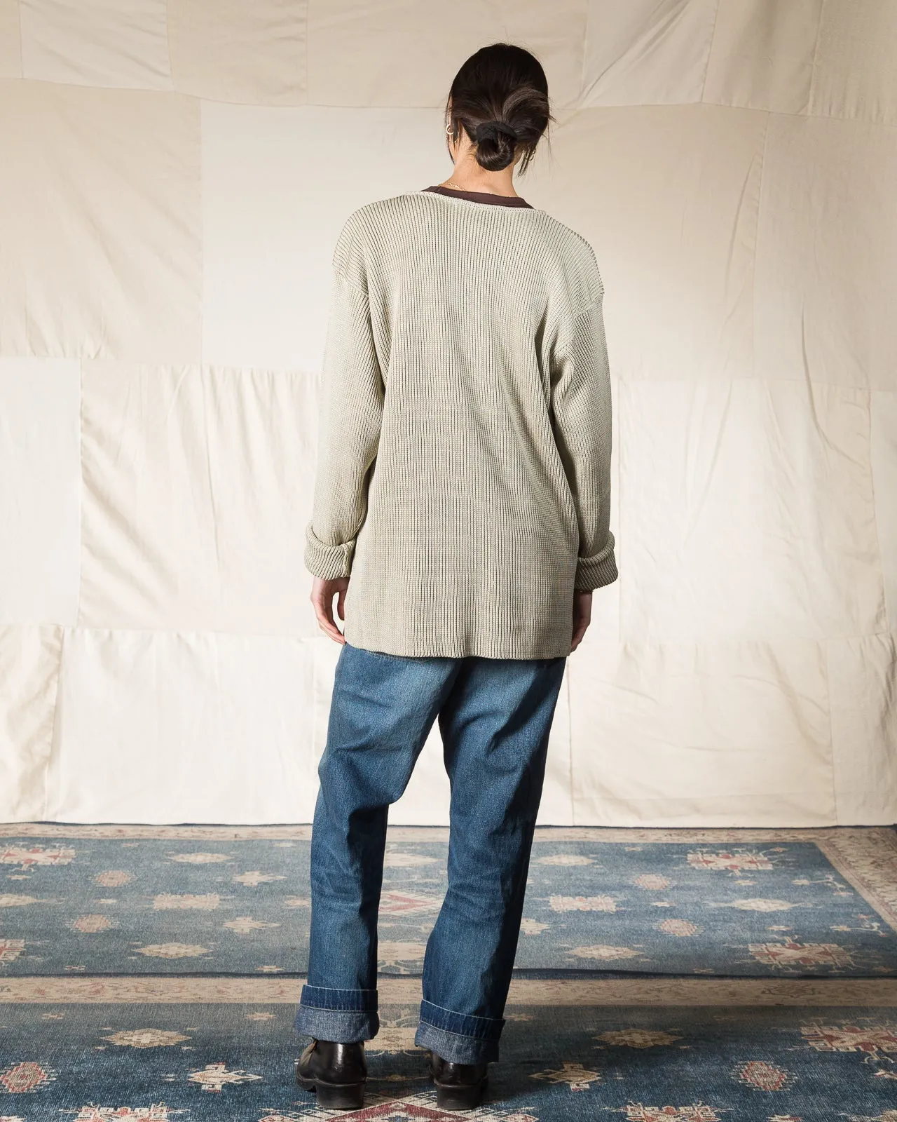 Silk Hand Knitting Heavyweight Rib Pullover - Willow 8