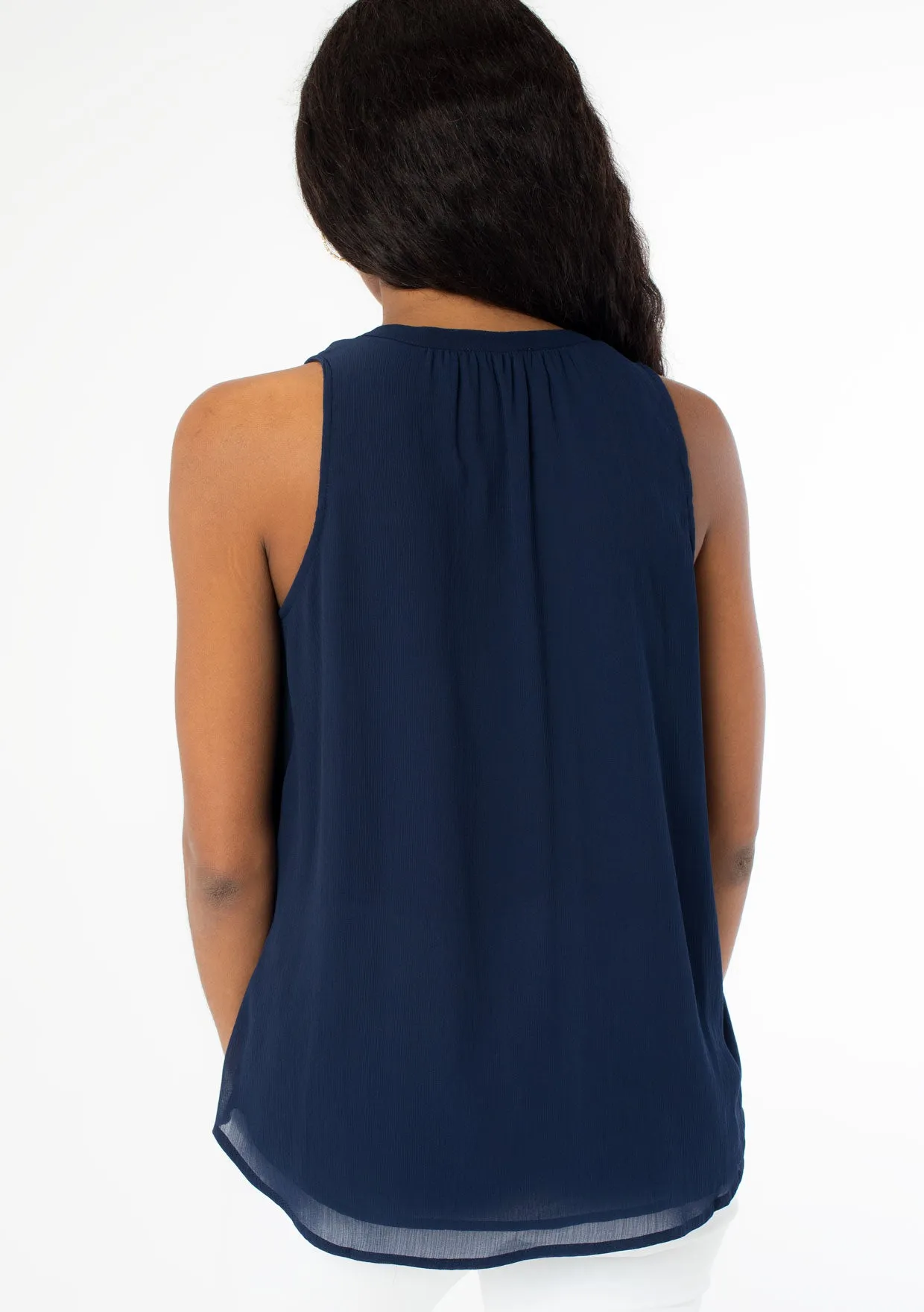 Sleeveless Side Button Top