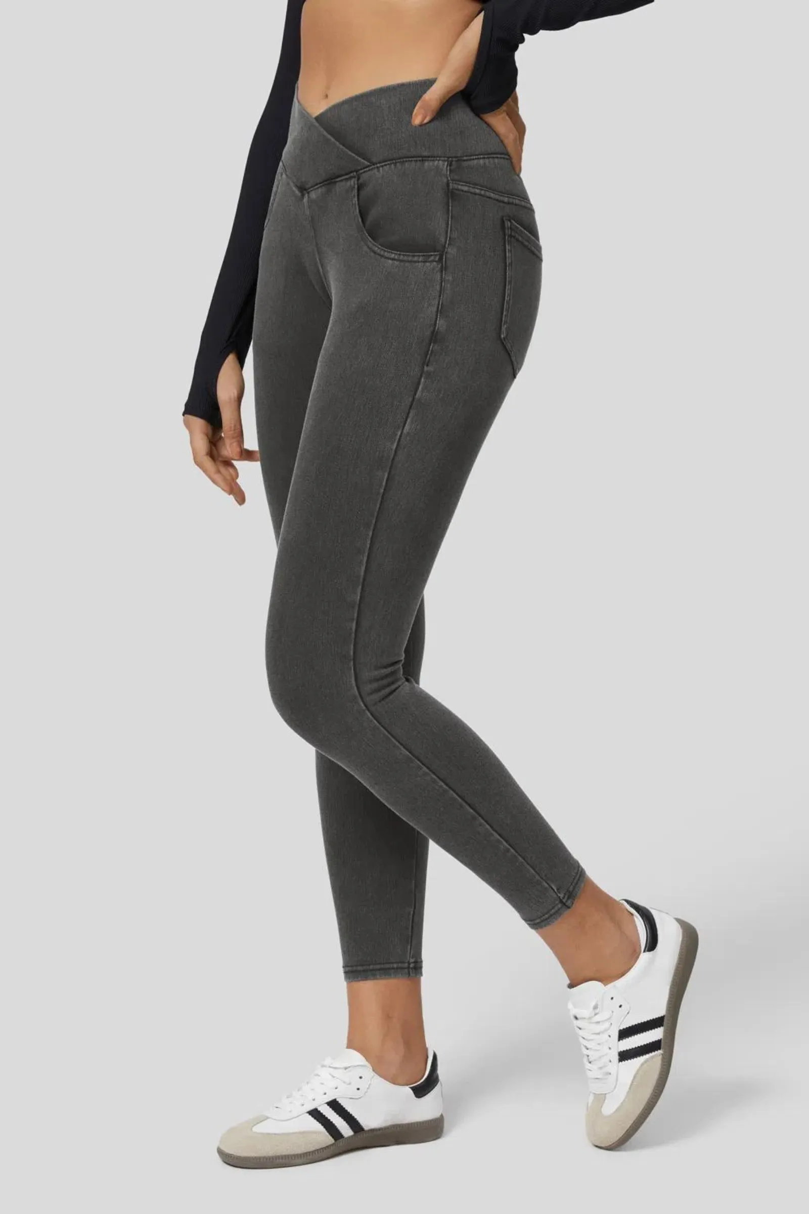 Snugz Super Stretch Jeggings- Grey wash