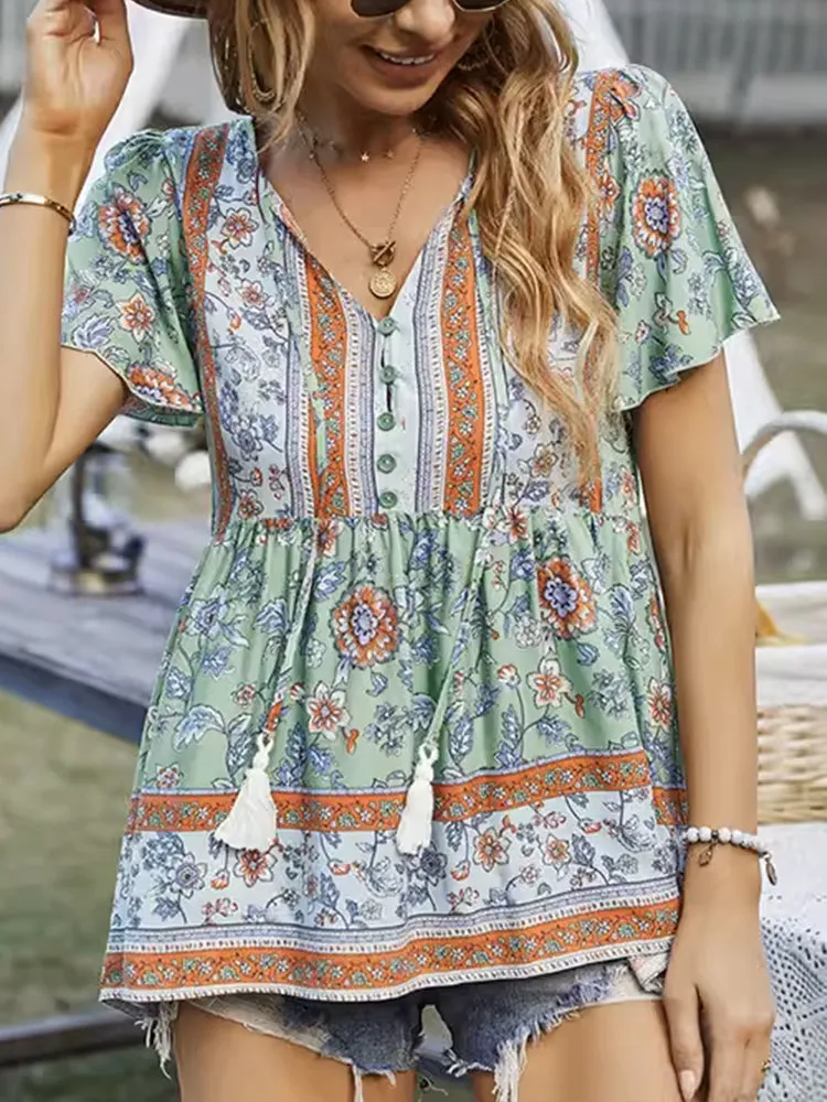 Spring Vibe Print Blouse