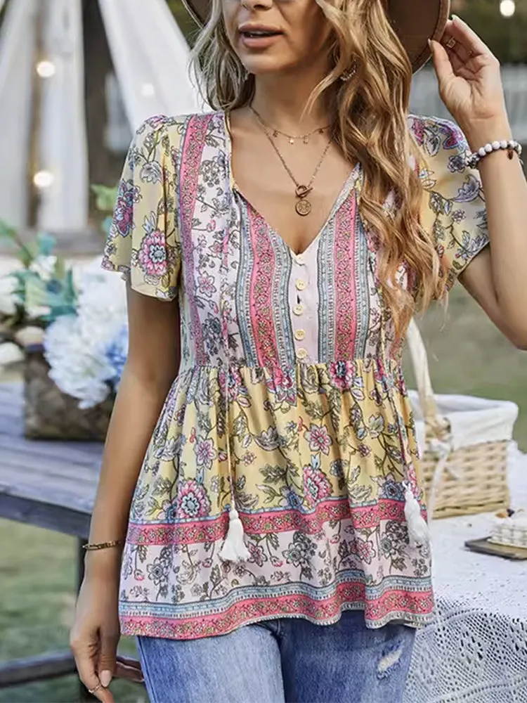 Spring Vibe Print Blouse