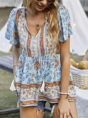 Spring Vibe Print Blouse