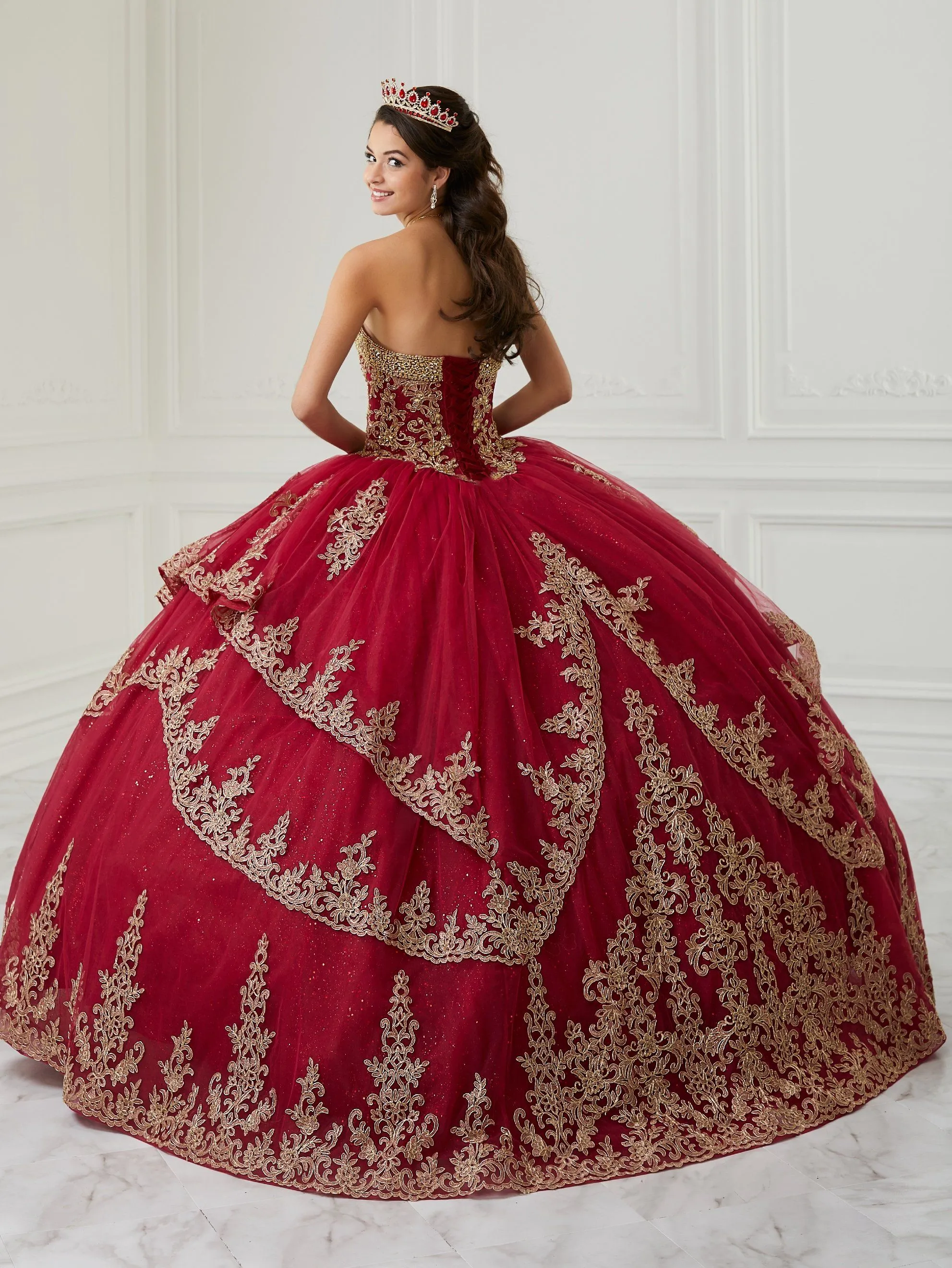 Strapless Quinceanera Dress by Fiesta Gowns 56430