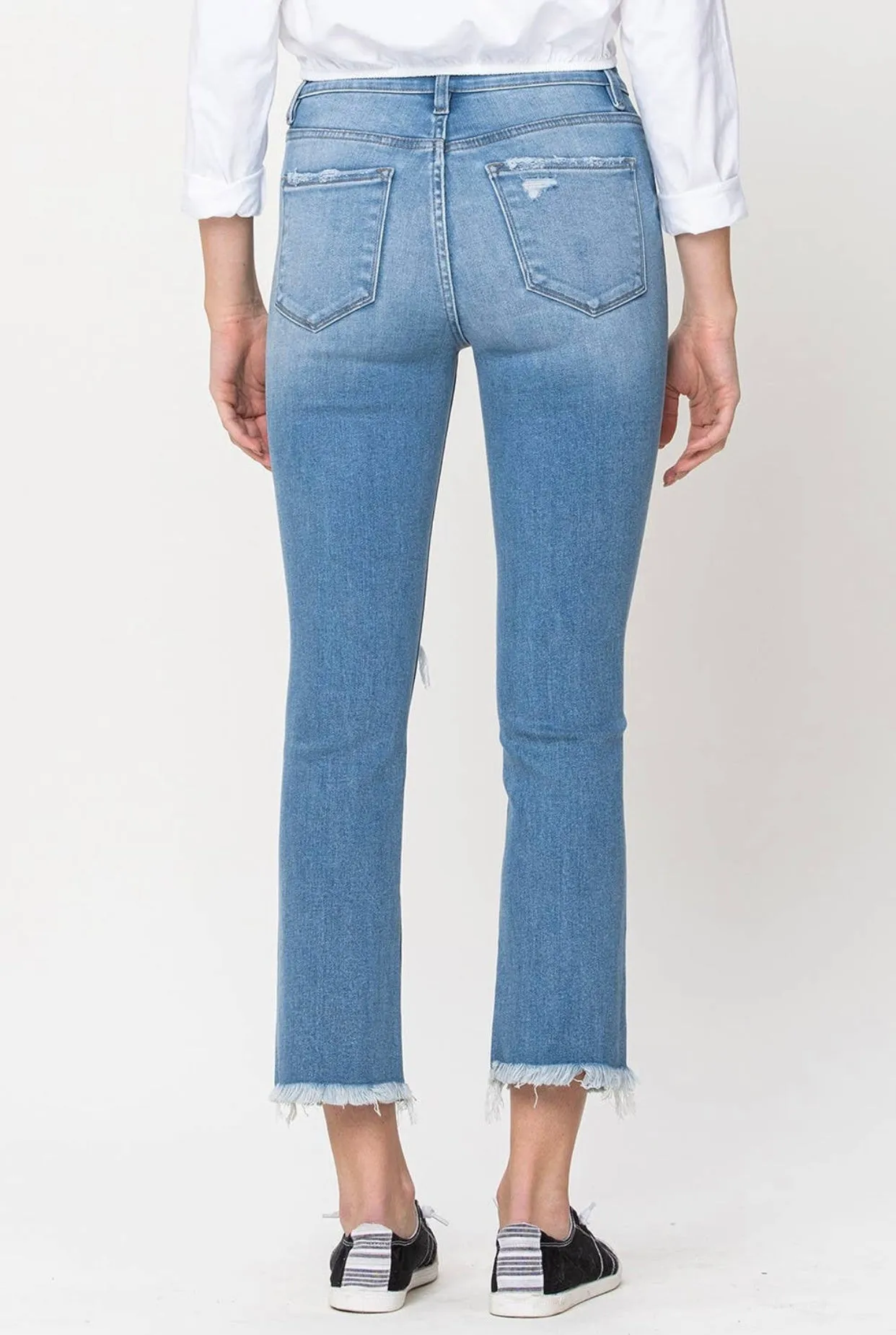 Tori Button Fly Kick Mini Flair Jeans
