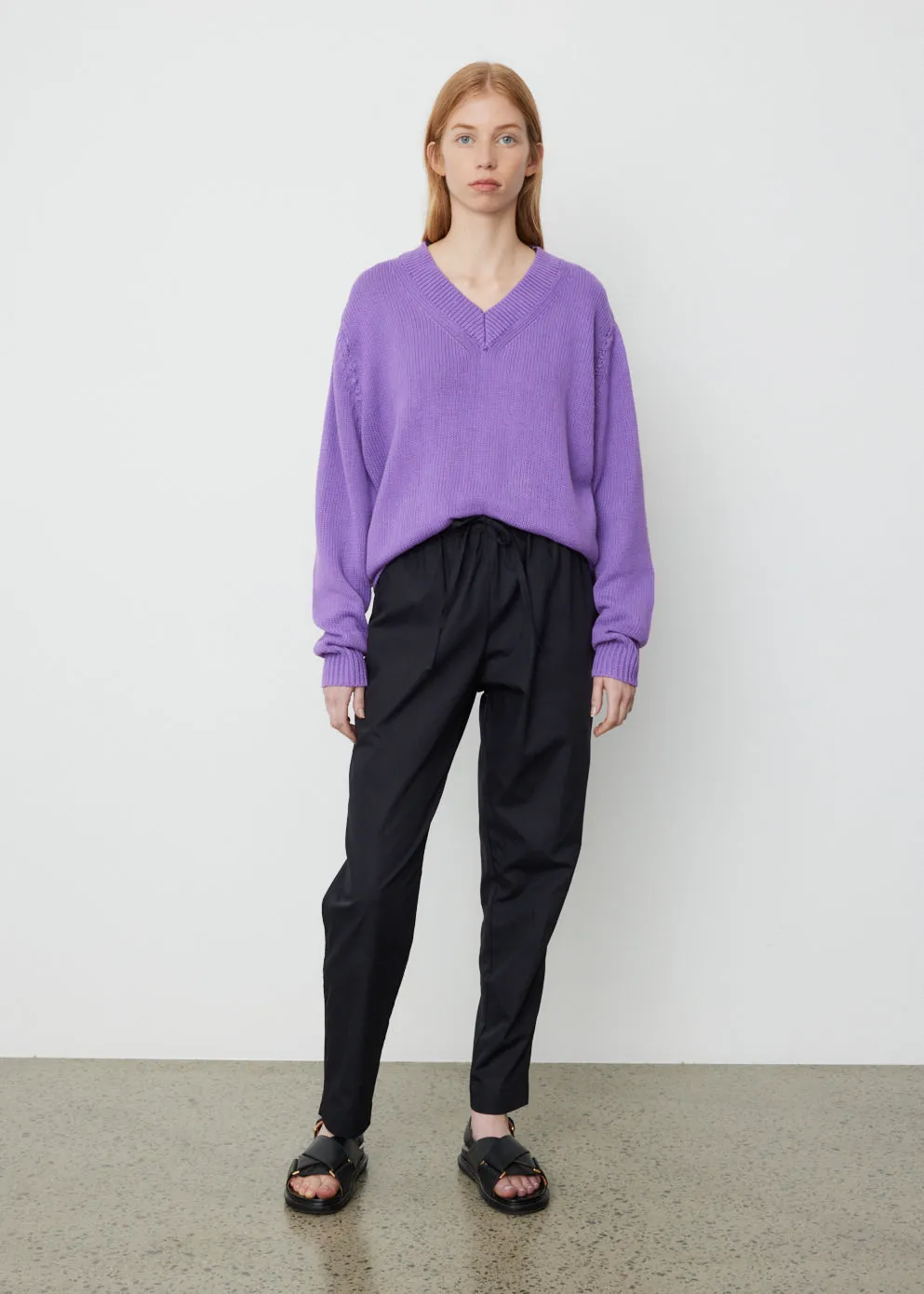 V-Neck Boxy Knit Sweater