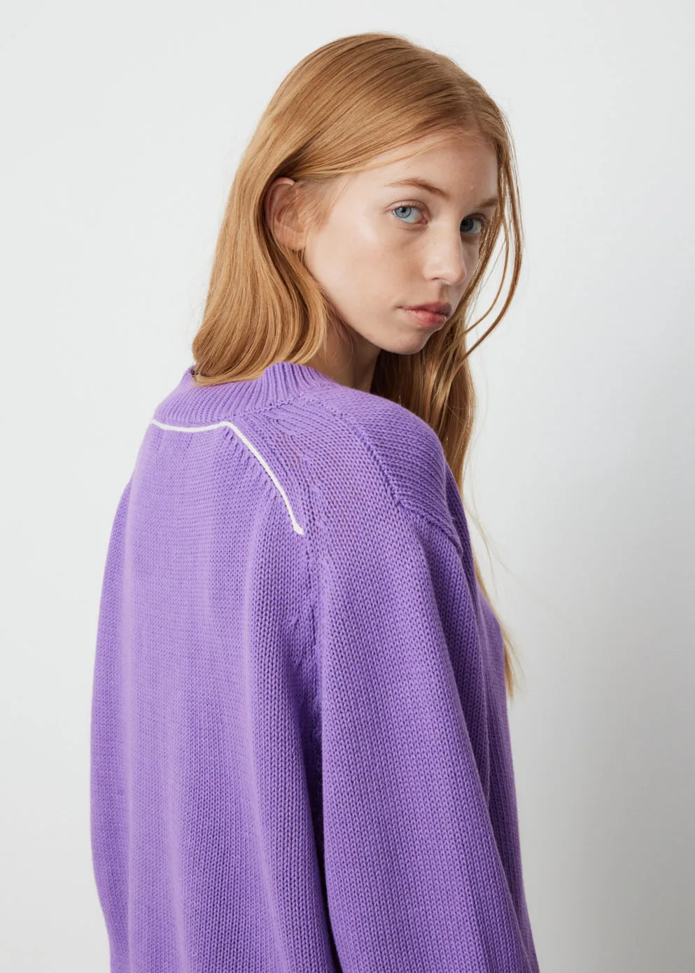 V-Neck Boxy Knit Sweater