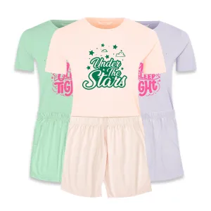 Women 2 Pcs Short Pajama Set