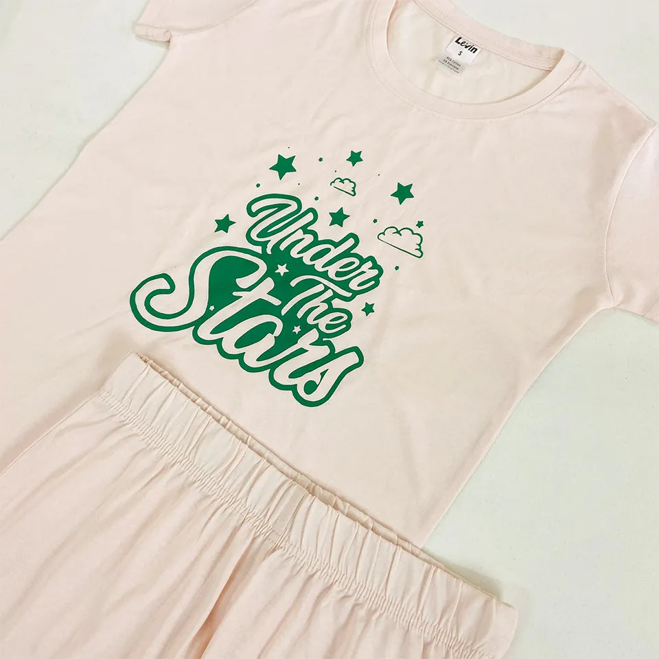 Women 2 Pcs Short Pajama Set