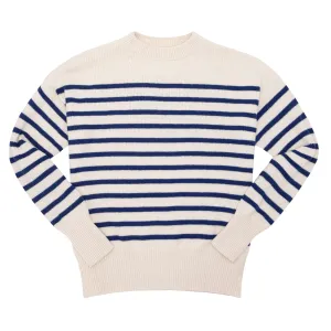 women's breton stripe knit sweater